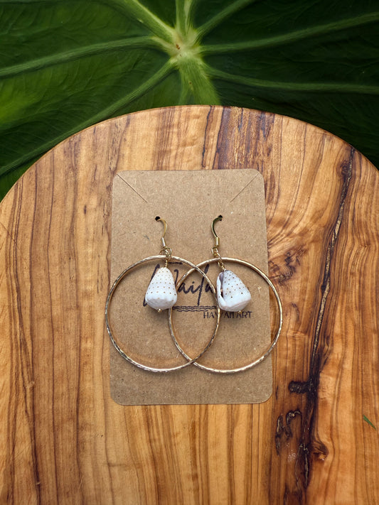 ~Hawaiian Abbreviated Cone Hoop Earrings